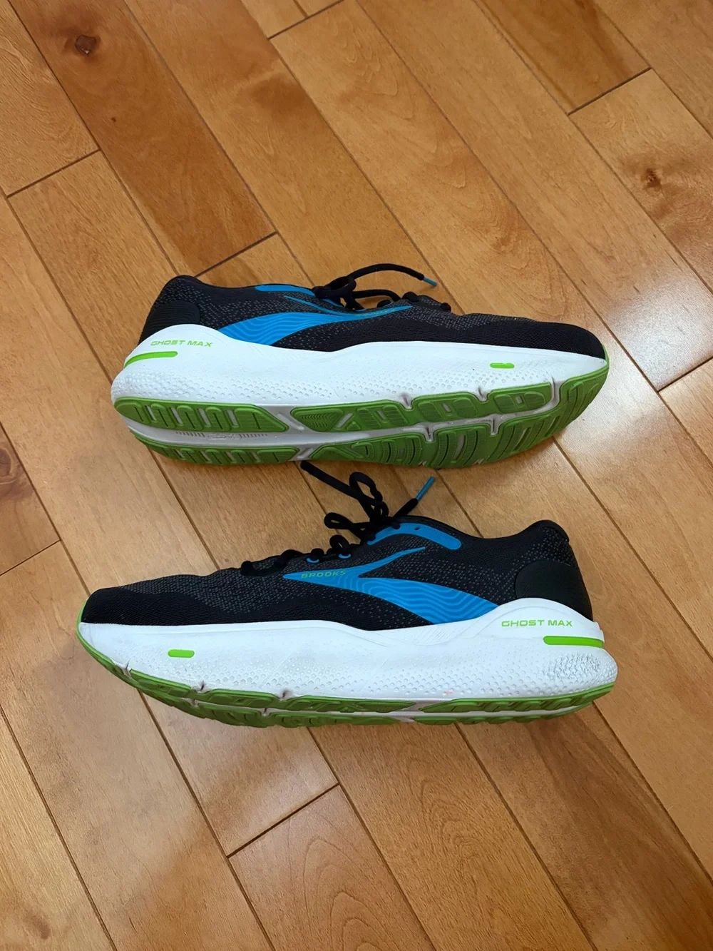 Brooks Ghost Max SE Men’s Walking Running Shoes Black Atomic Blue Size 12